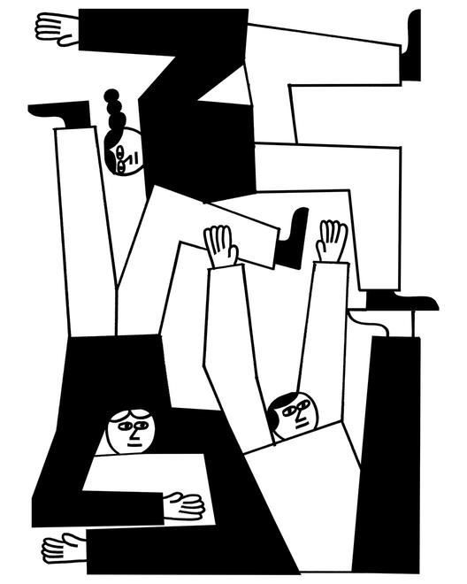 People piling up on top of eachother