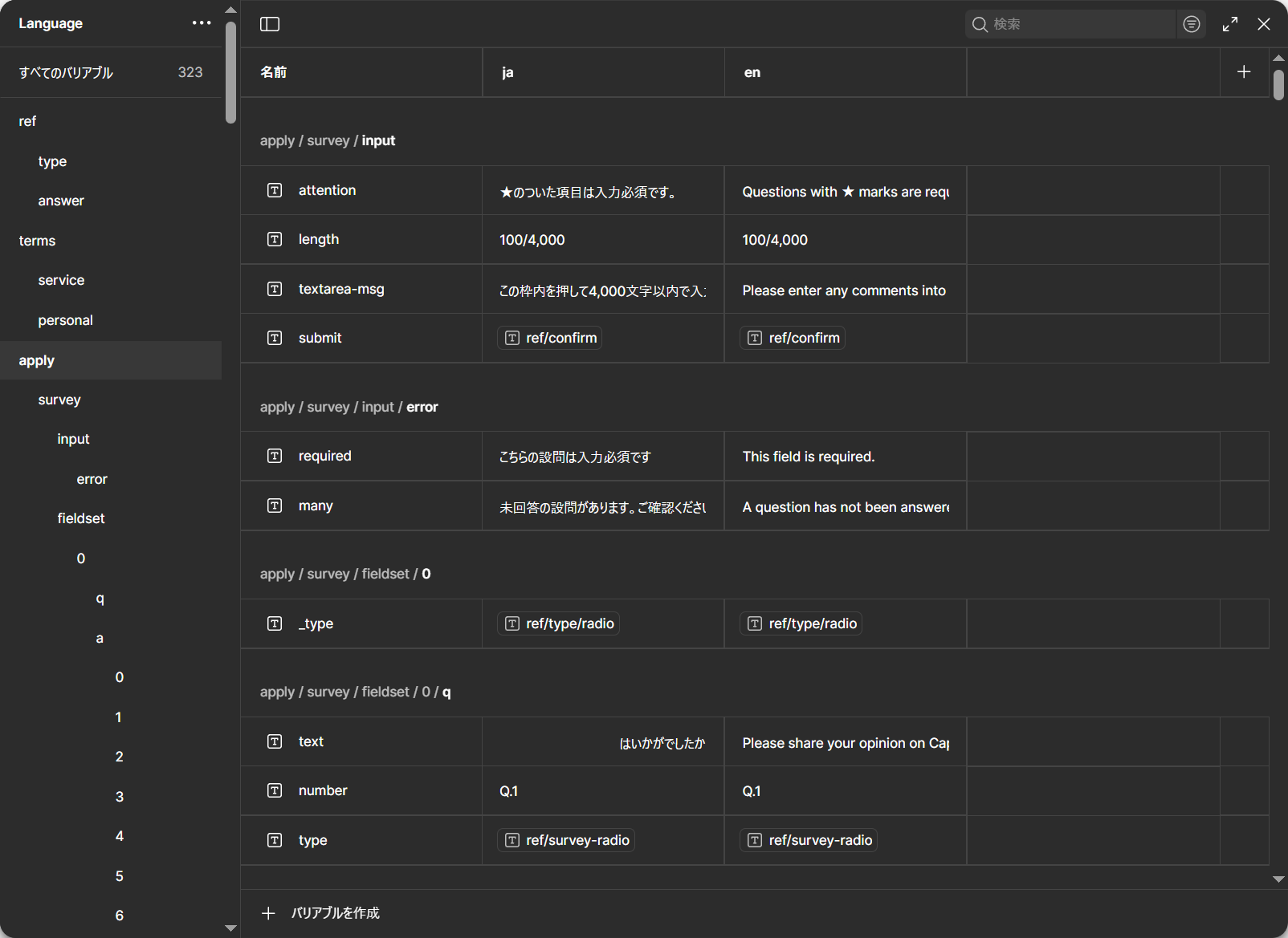 バリアブルの活用イメージ