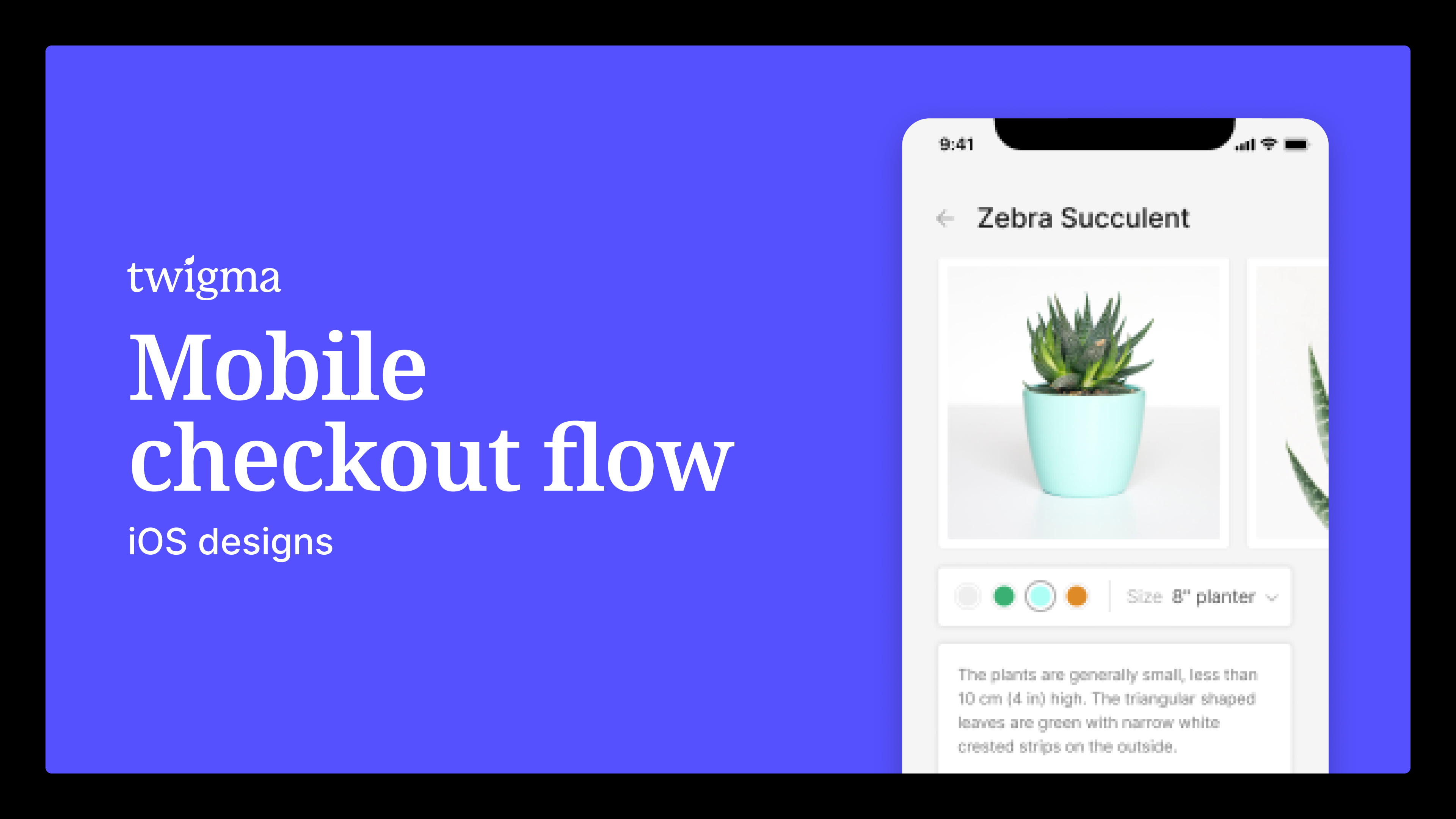 A Figma file cover design, showing a screenshot of a mobile design alongside the title.