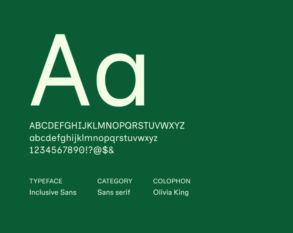 Example text showing Inclusive Sans font.