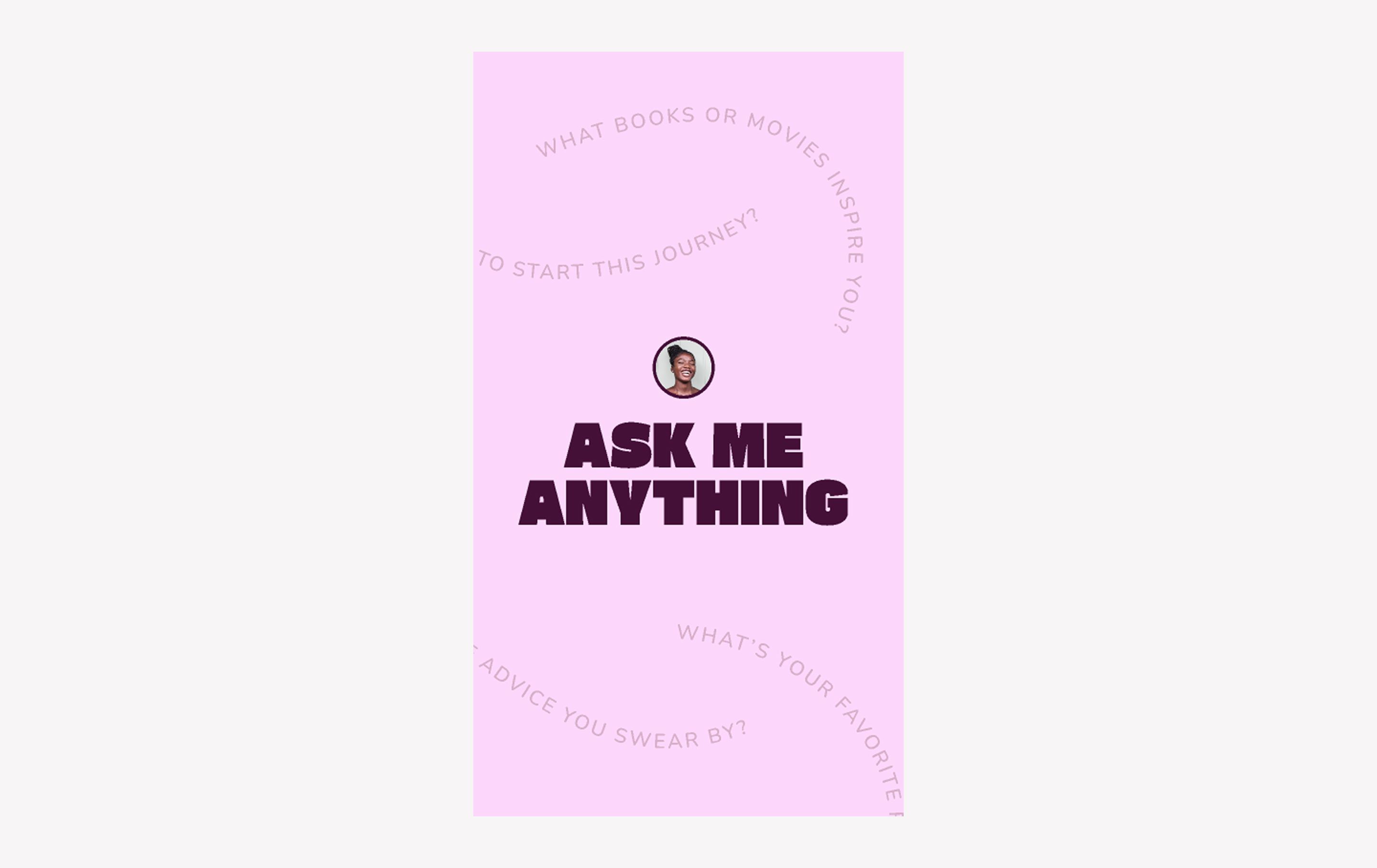 AMA instagram story template example