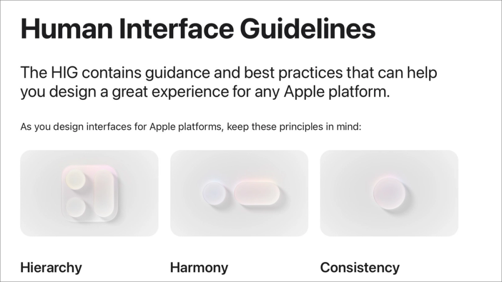 A screenshot of Apple’s Human Interface Guidelines Design System homepage.