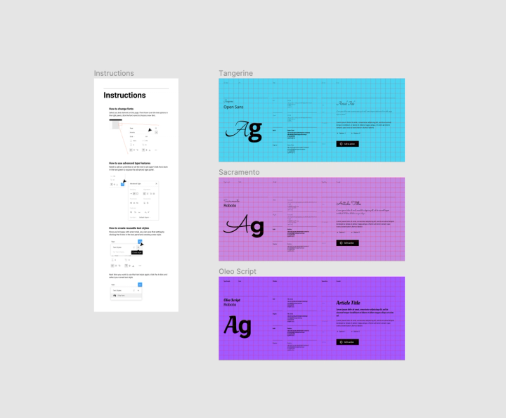 Script fonts | Figma font types