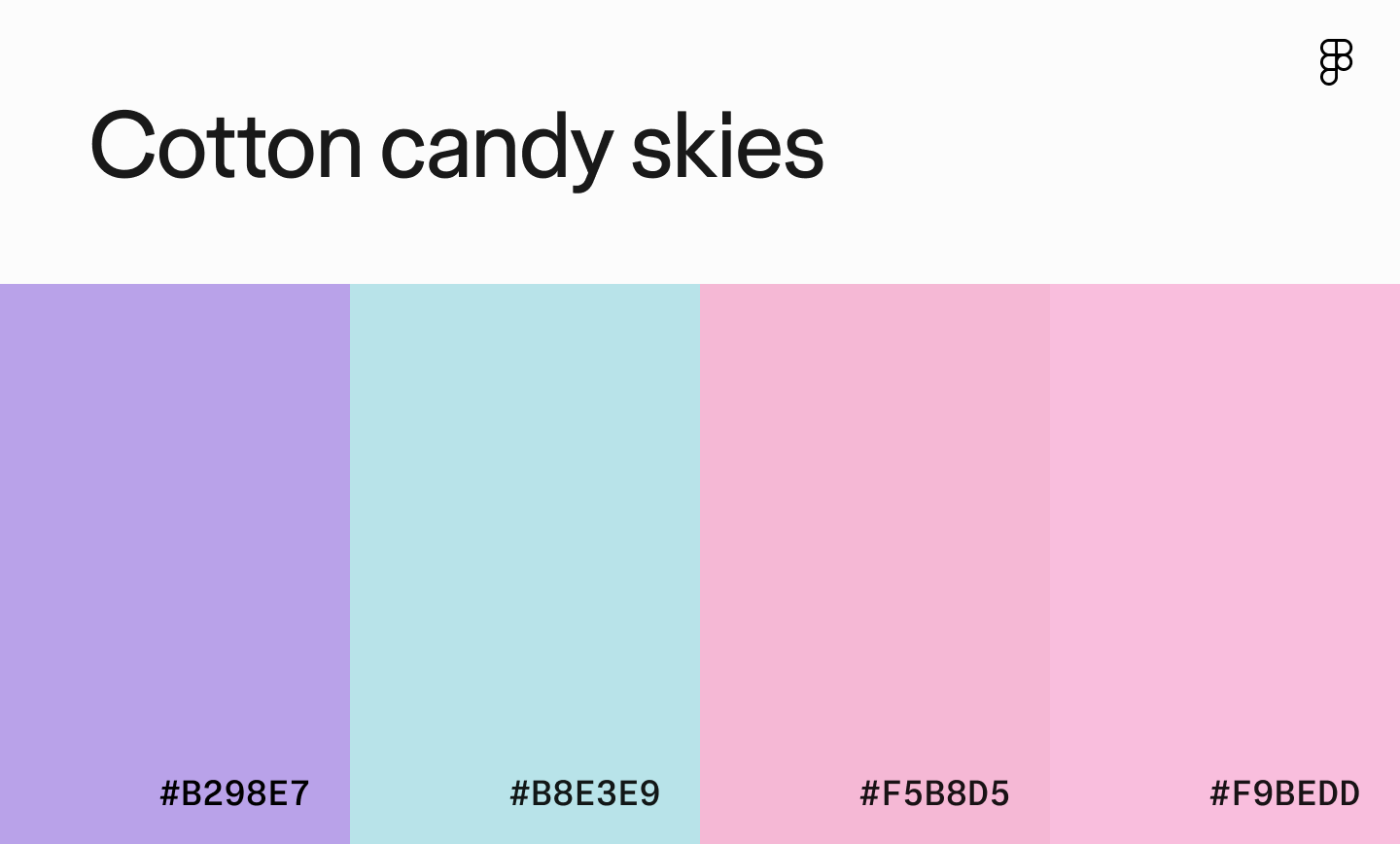 Cotton candy skies color palette
