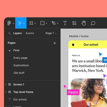 Designing a mobile app in Figma