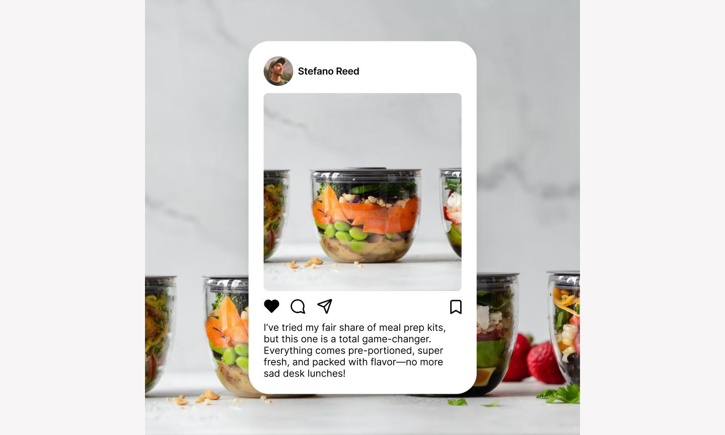 Figma’s simple social proof Instagram ad template.