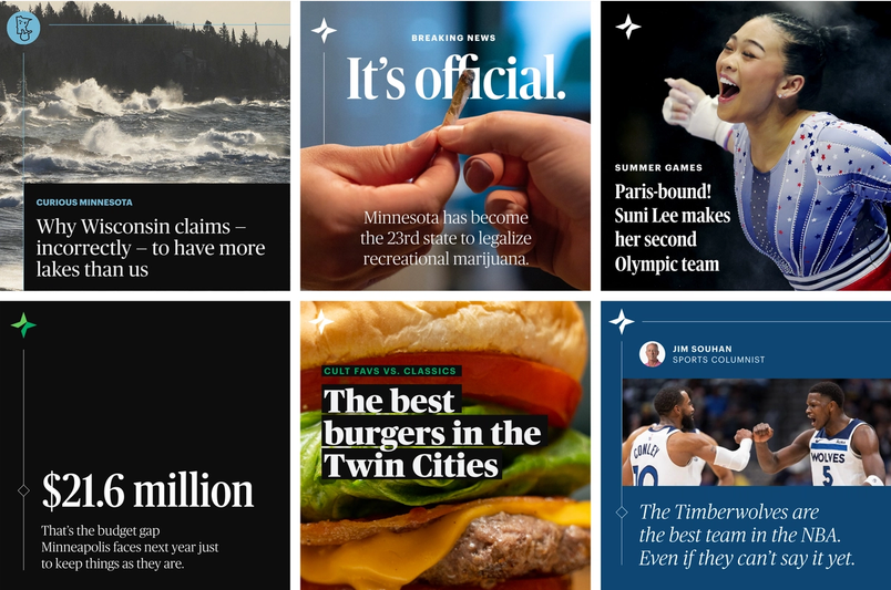 Screenshots show how typography is overlaid on social media posts.