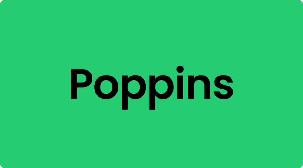 Poppins font for logo design.