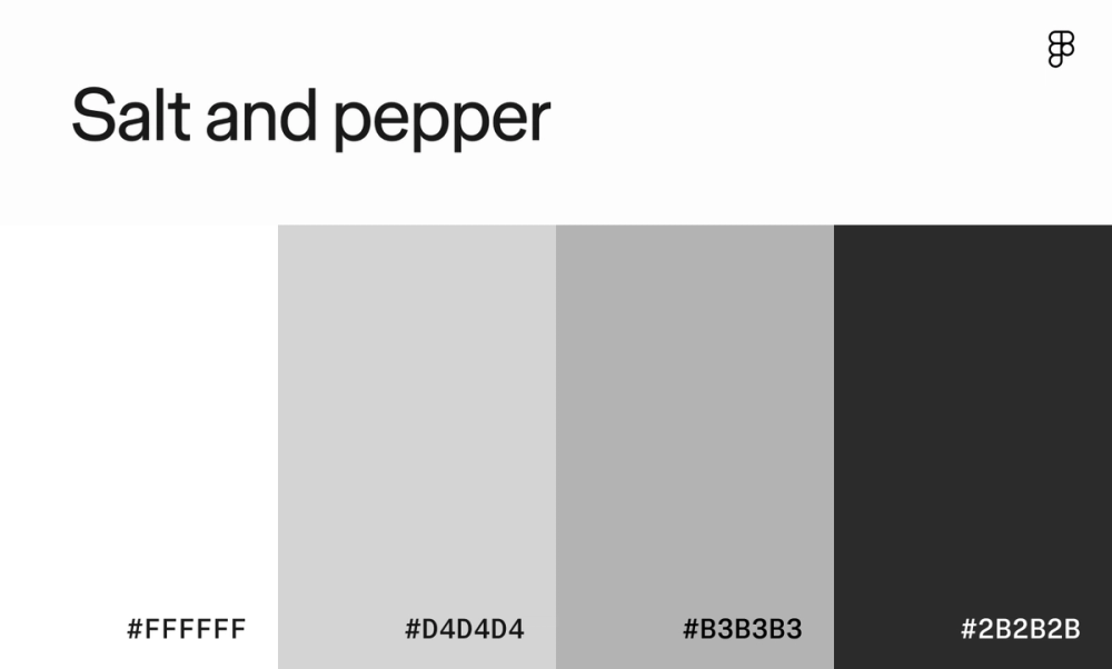 Salt and pepper color palette