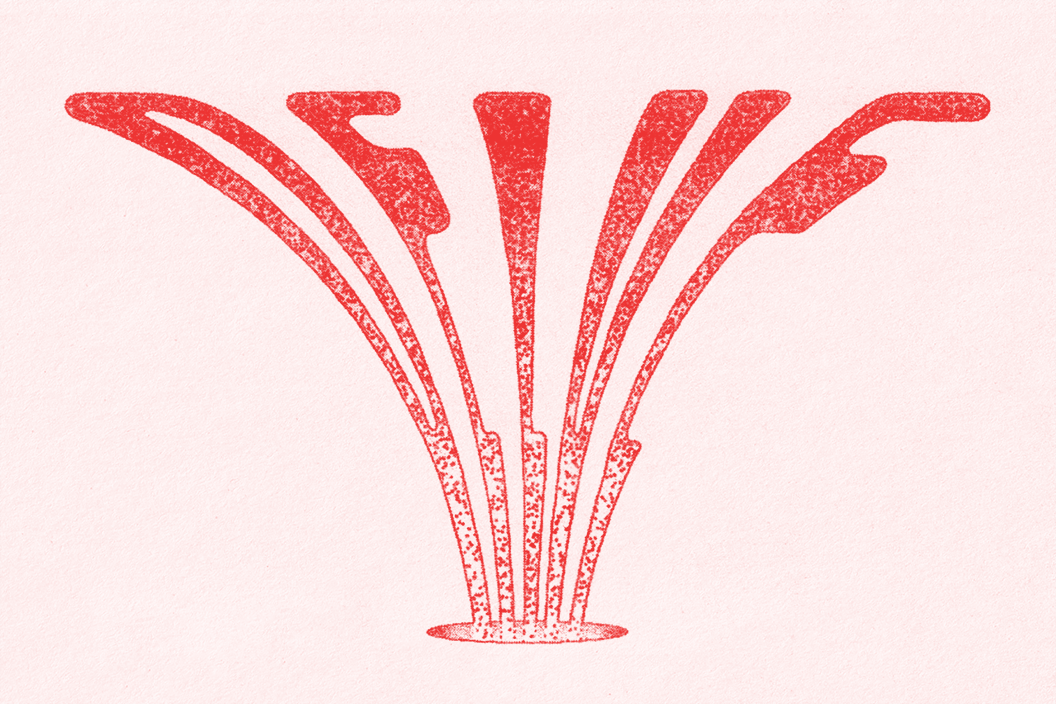 The word “delve” tapers as it disappears down a hole.