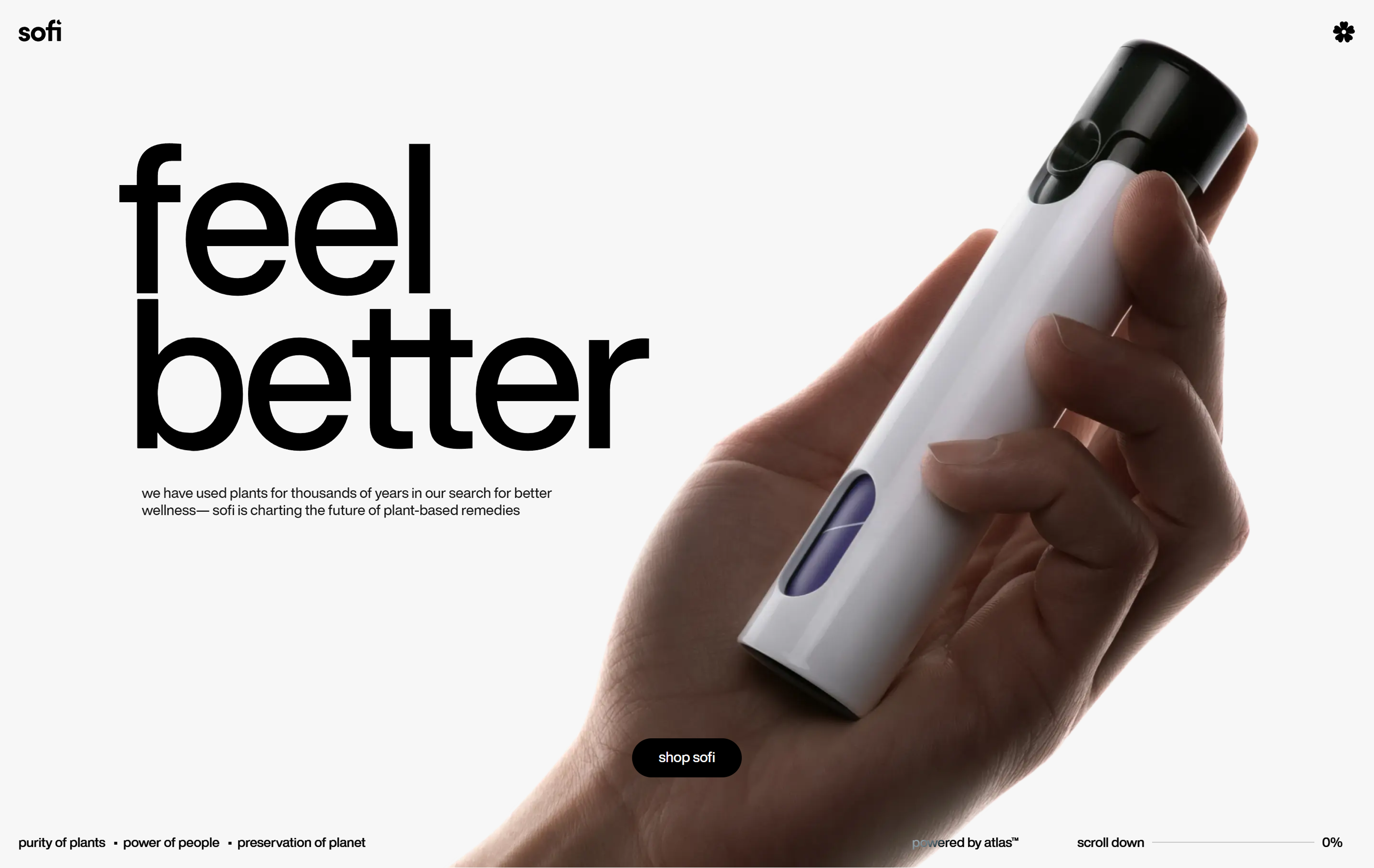 motion design animation homepage example