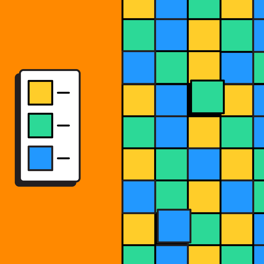 colorful diagram with a corresponding key on the left hand side