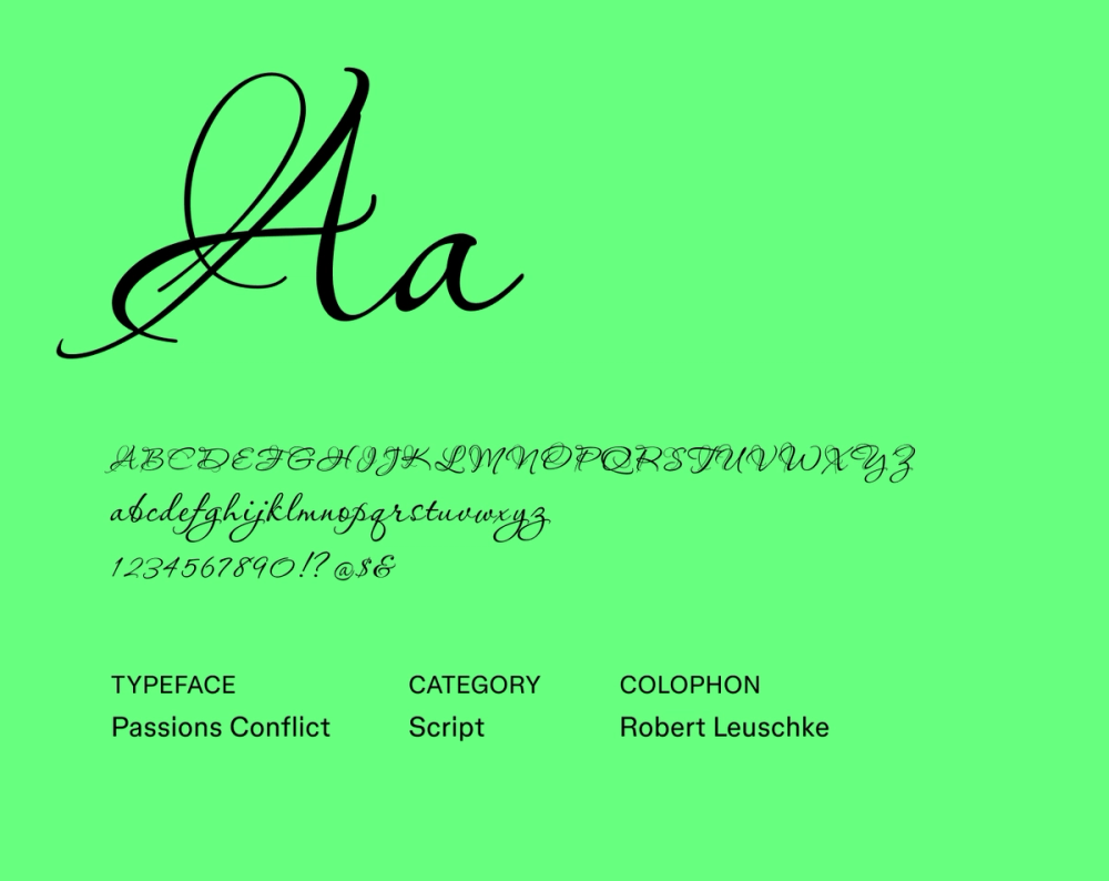 Example text showing Passions Conflict