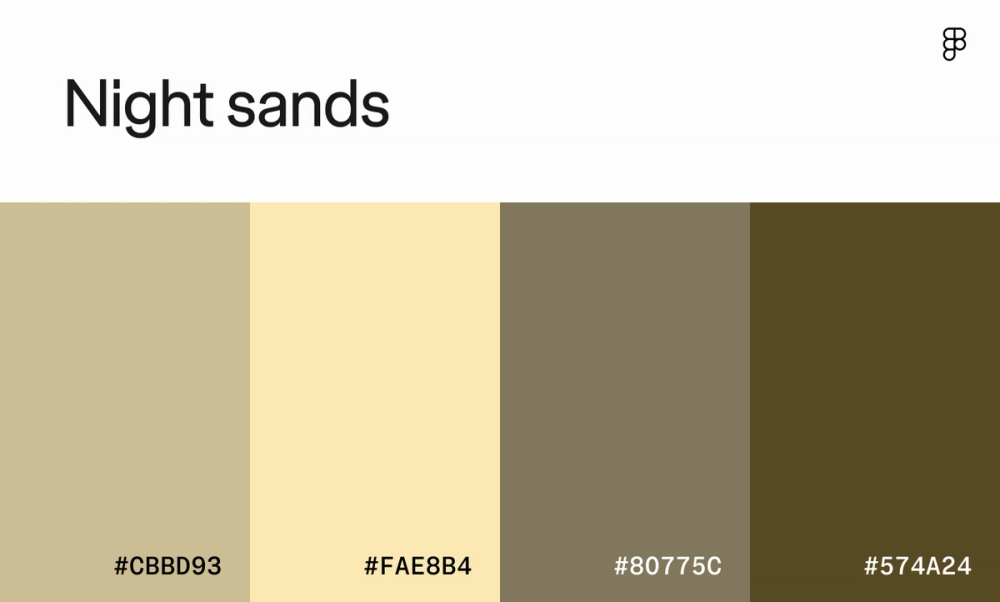 Night sands color palette