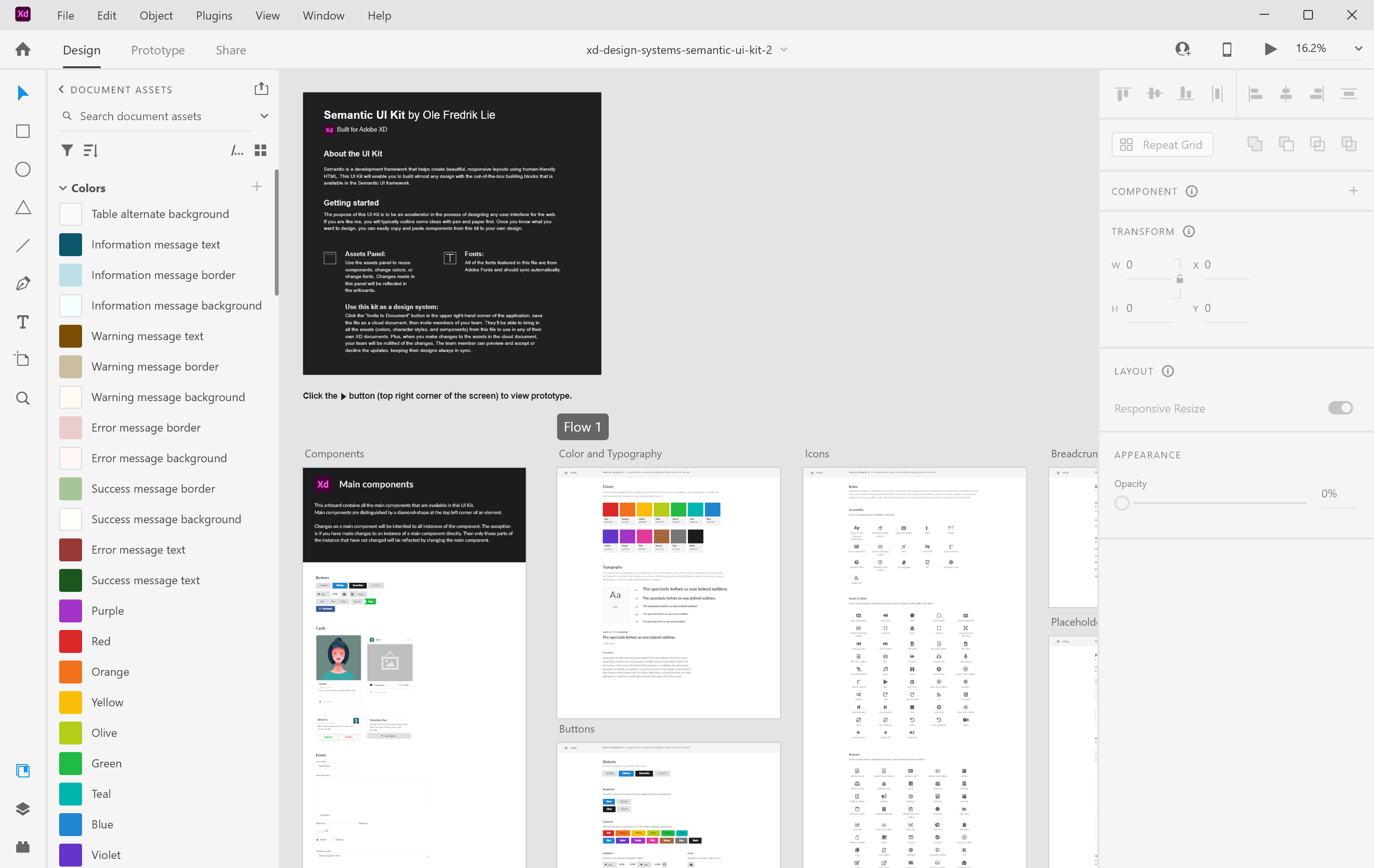 A screenshot of Adobe XD’s interface, showing a collaborative design project