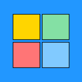 four colorful squares that represent the ideation stage of an account plan template