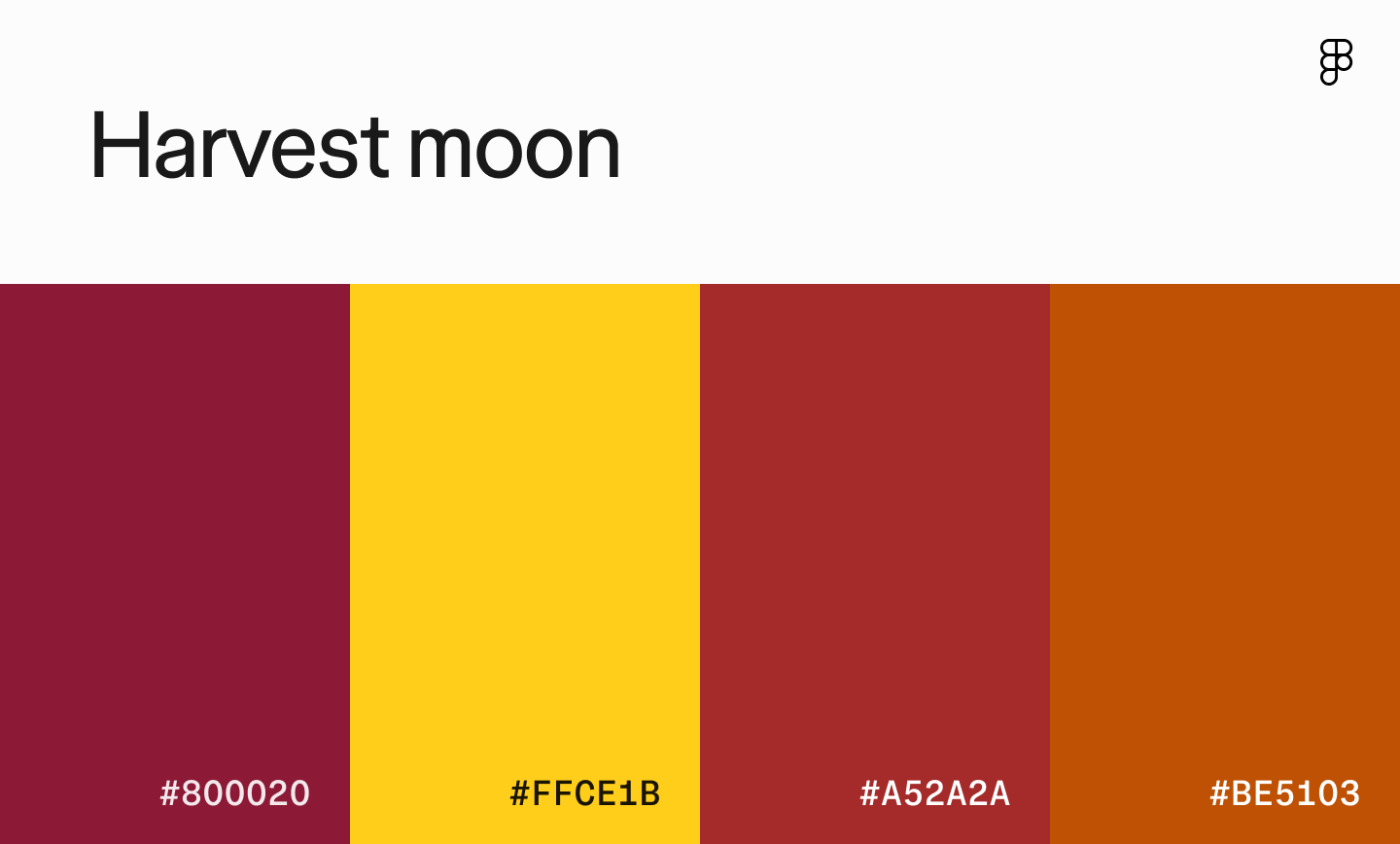 Harvest moon color palette
