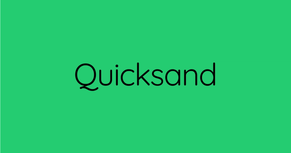 Quicksand as a thumbnail font