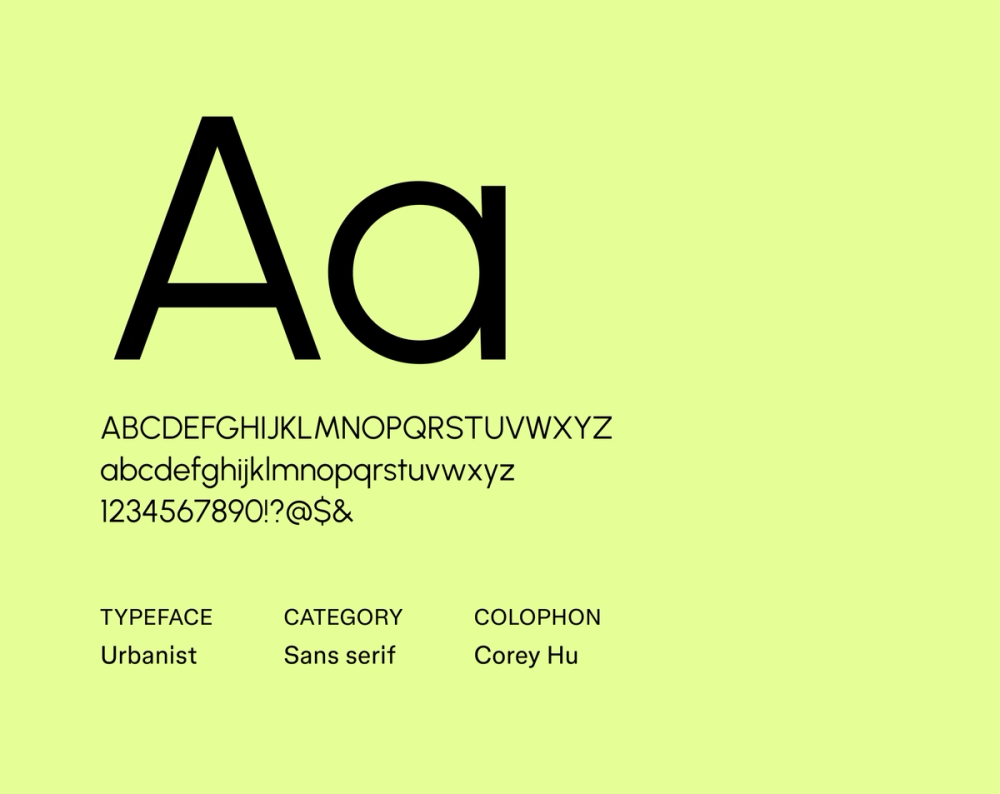 Example text showing Urbanist Serif font.