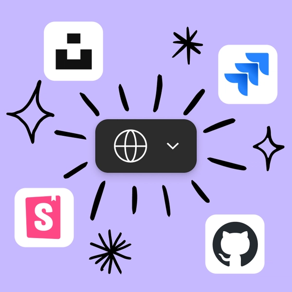 星のシェイプとプラグインロゴのマトリックス(GitHubとJiraを含む)。