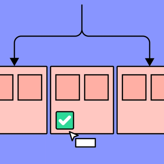 section of OKR diagram with green check box on key result