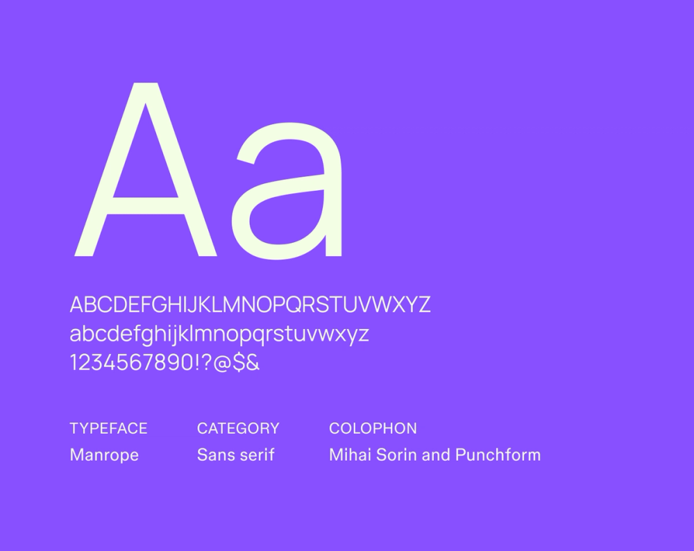 Example text showing Manrope font.