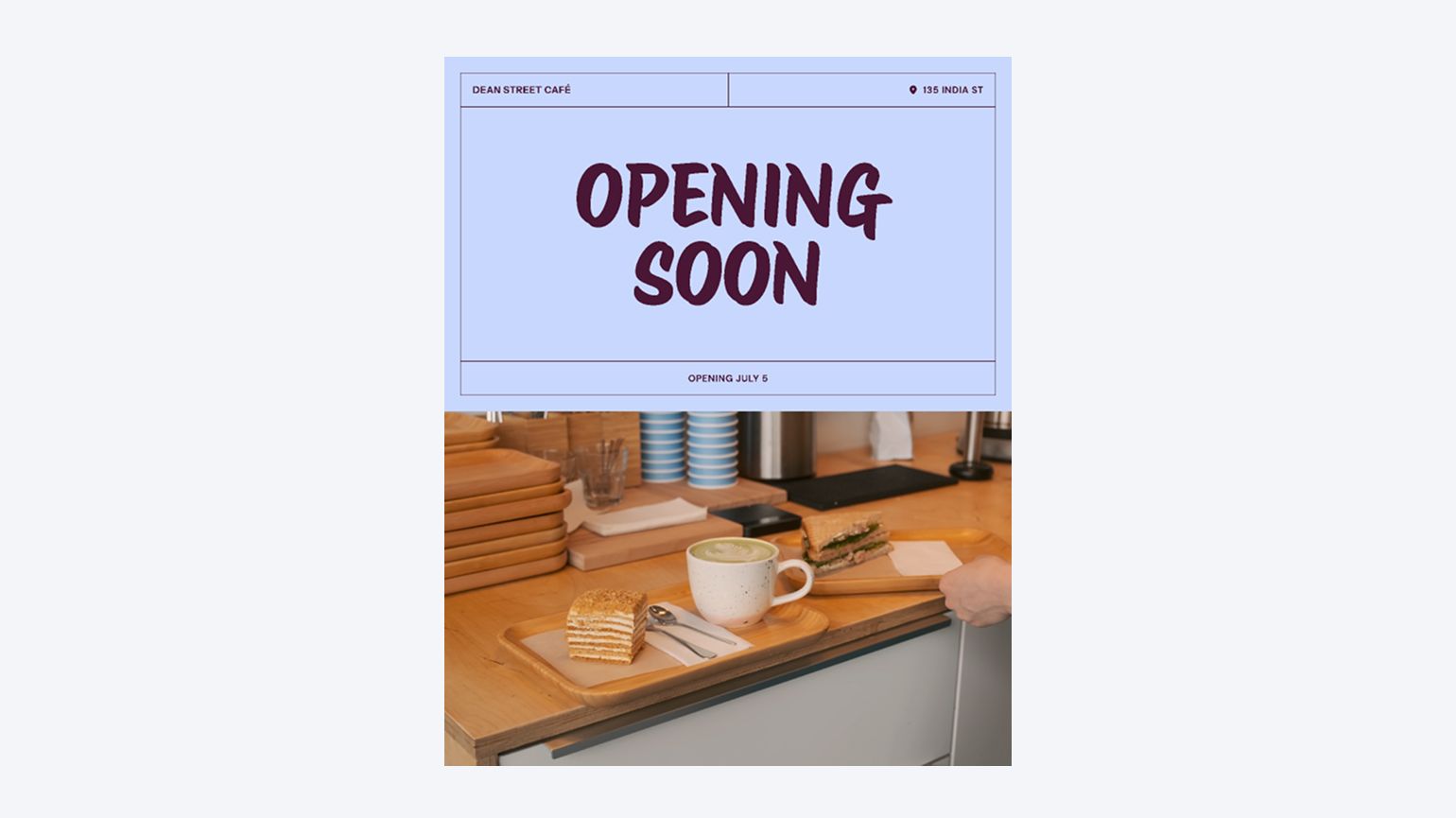 Modern restaurant FB ad design template