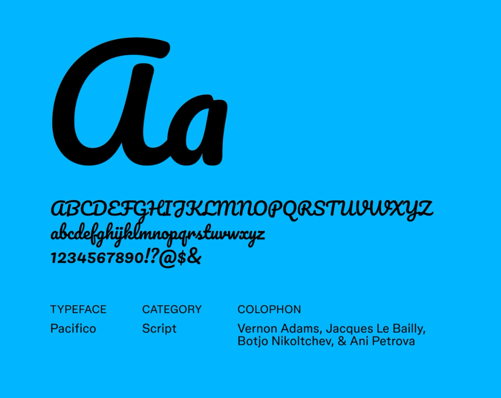 Example text showing Pacifico