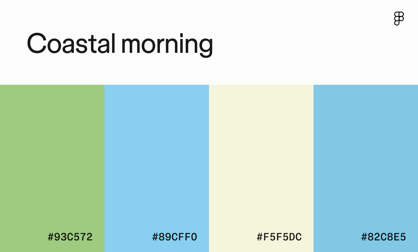 Coastal morning color palette