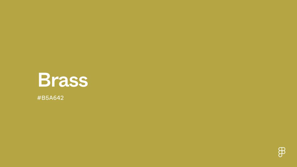 Brass Color: Hex Code, Palettes & Meaning | Figma