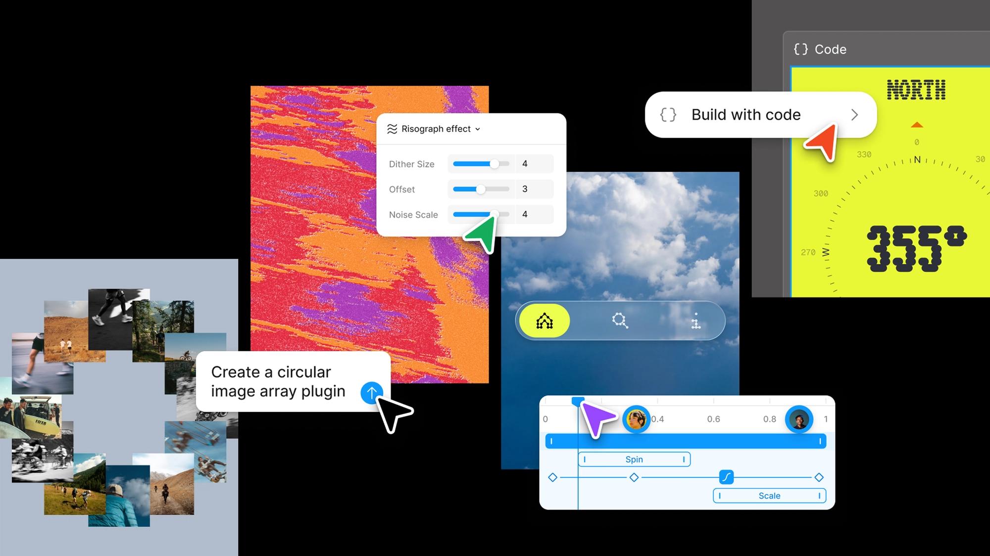 Montage of new Figma features
