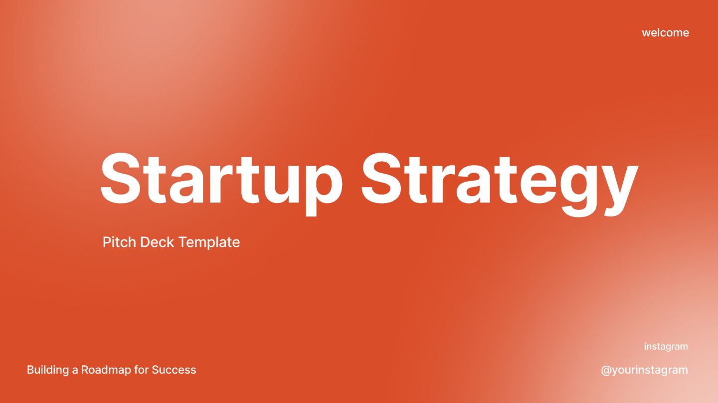 A startup pitch deck using complementary colors.