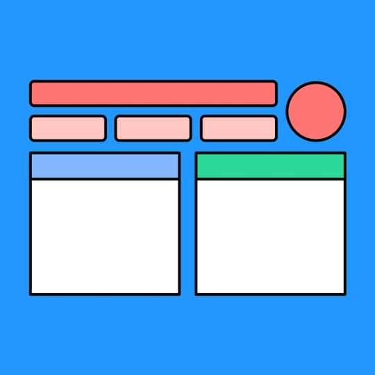 whiteboarding area with multiple shapes