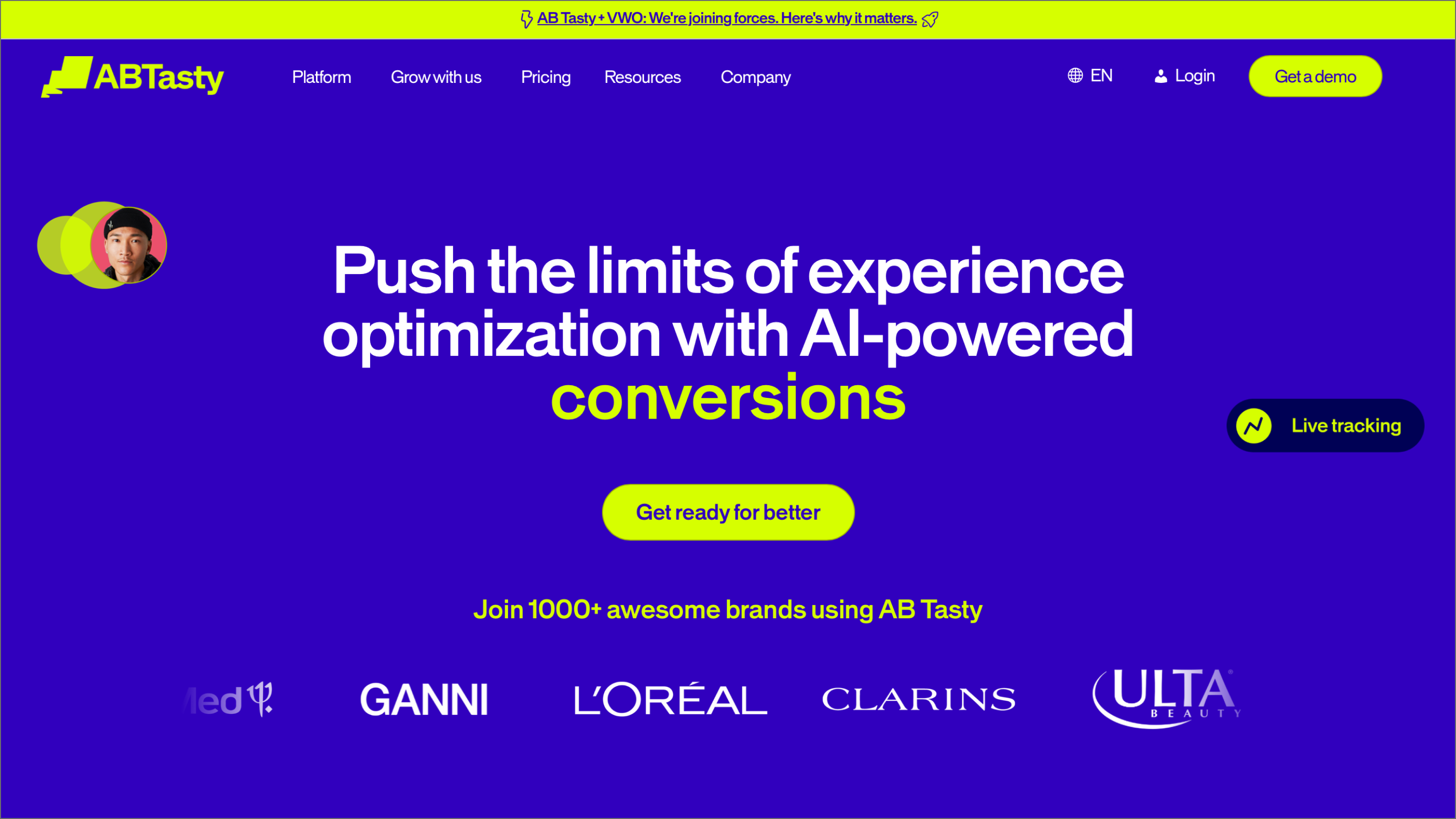 The AB Tasty home page