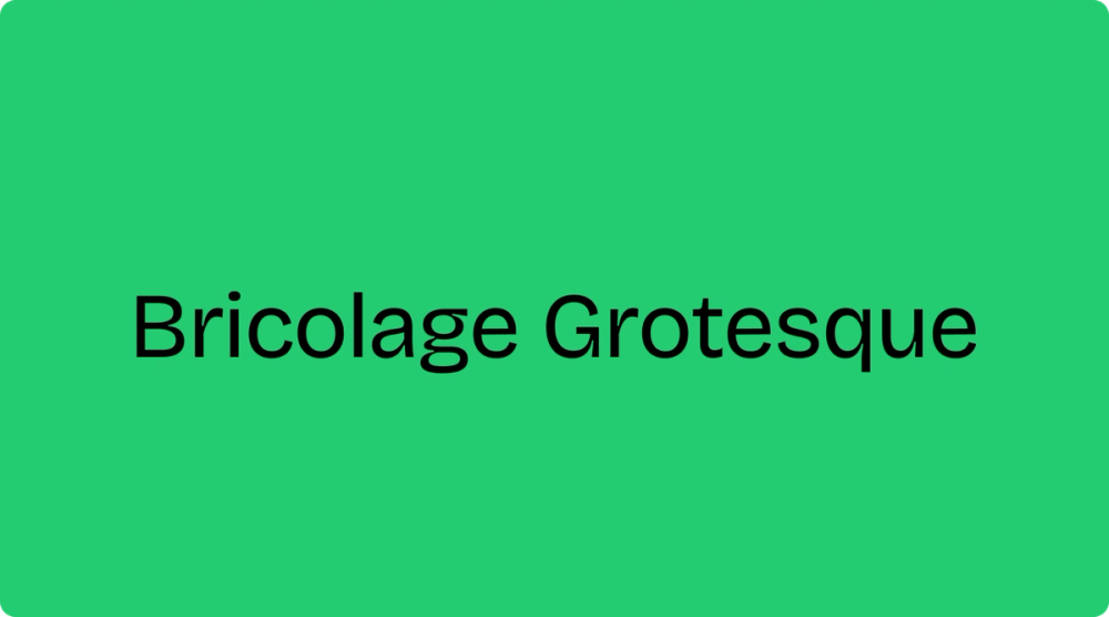 Bricolage Grotesque font for logo design.