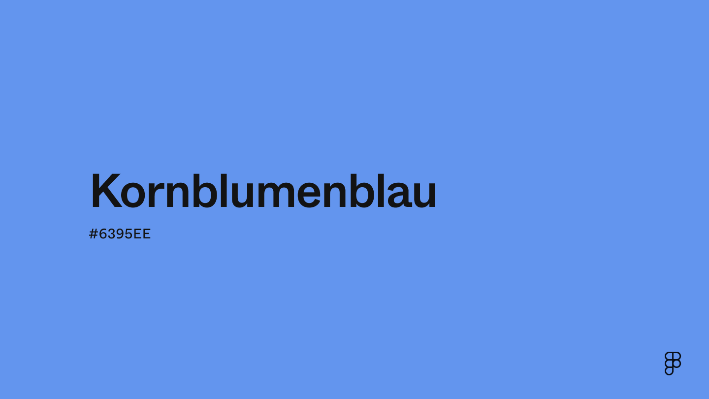 color Kornblumenblau