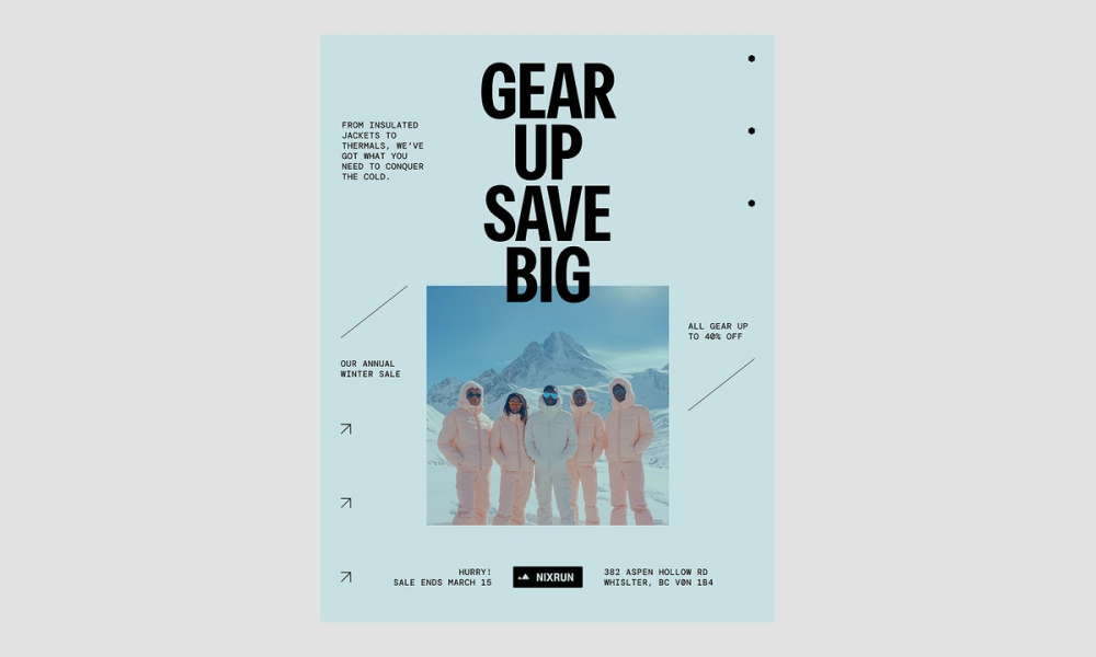 Modern retail sale free flyer template.