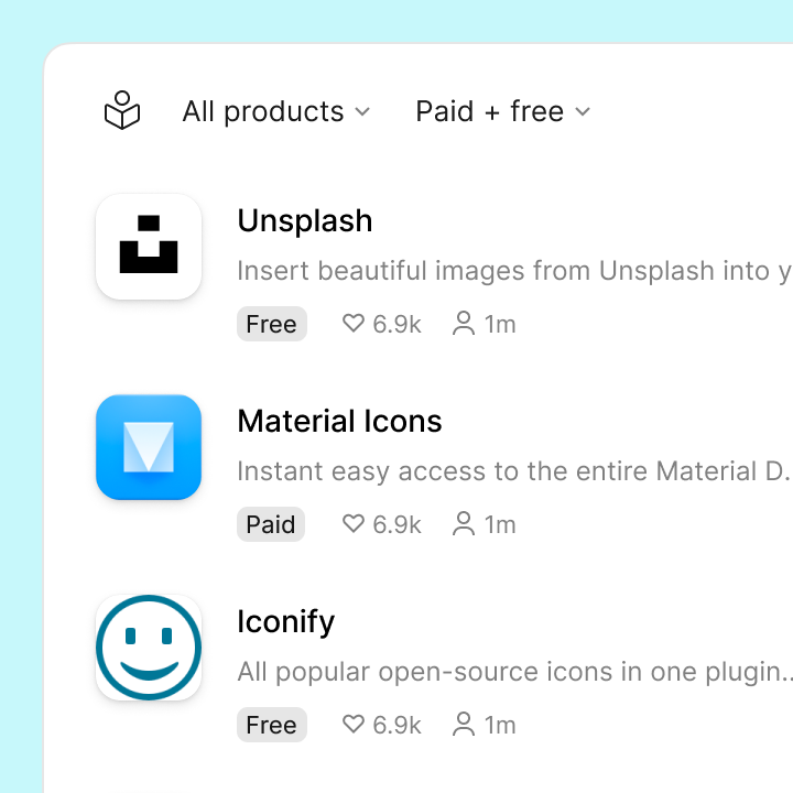 list of plugins available