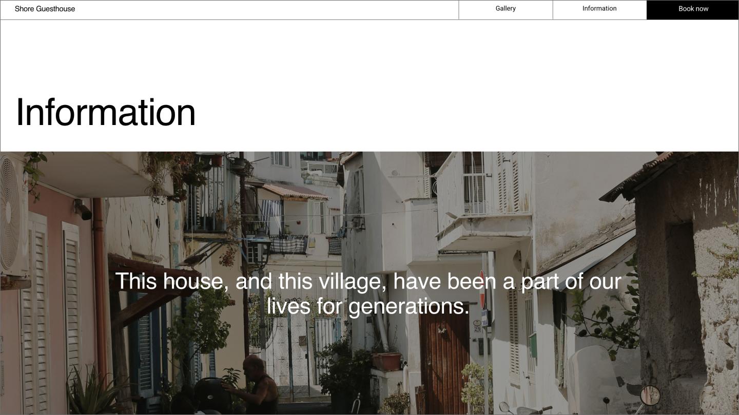 Information page about the vacation house rental and the village around it.