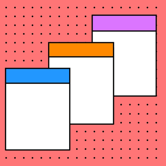three blank outlines for taking notes for meeting