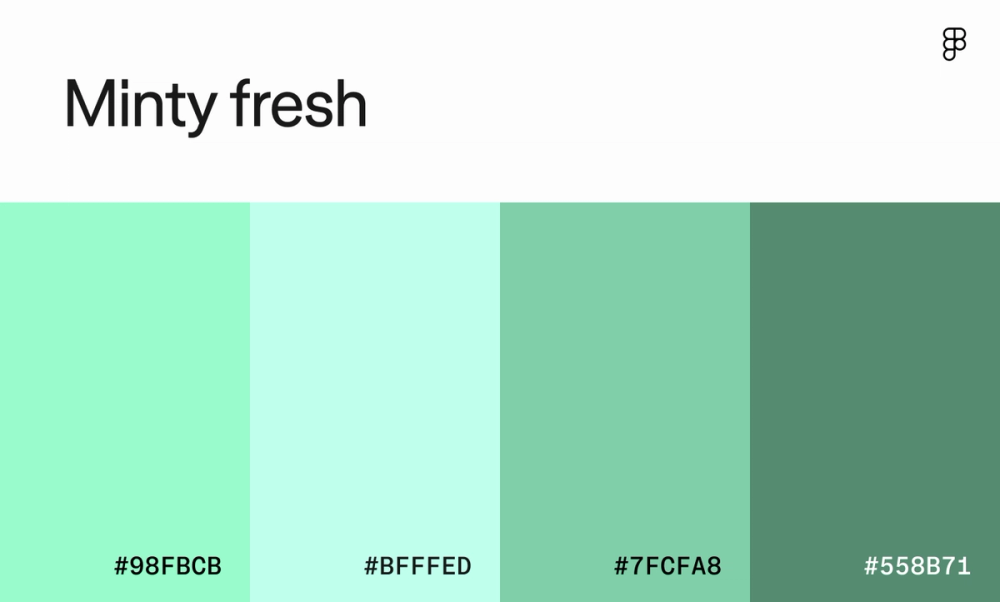 Minty fresh color palette
