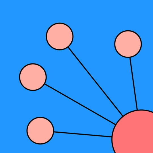four circular prongs of a bubble map diagram