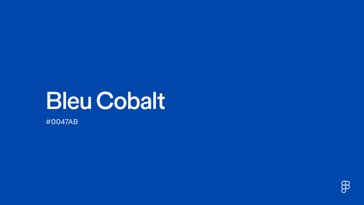 Couleur Bleu Cobalt : Code Hex, Palettes & Signification | Figma