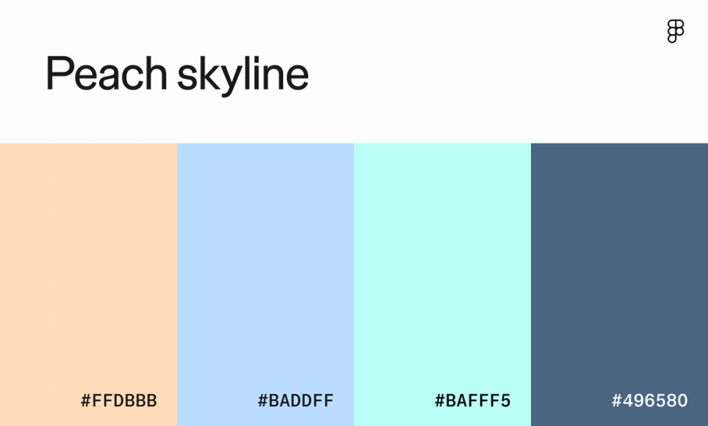 Peach skyline color palette
