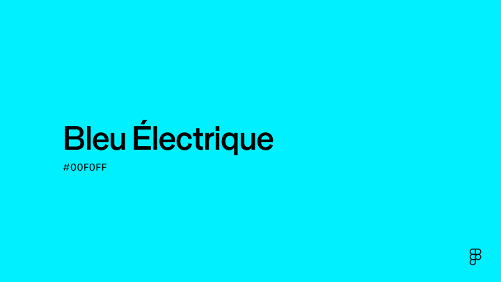 color Bleu électrique