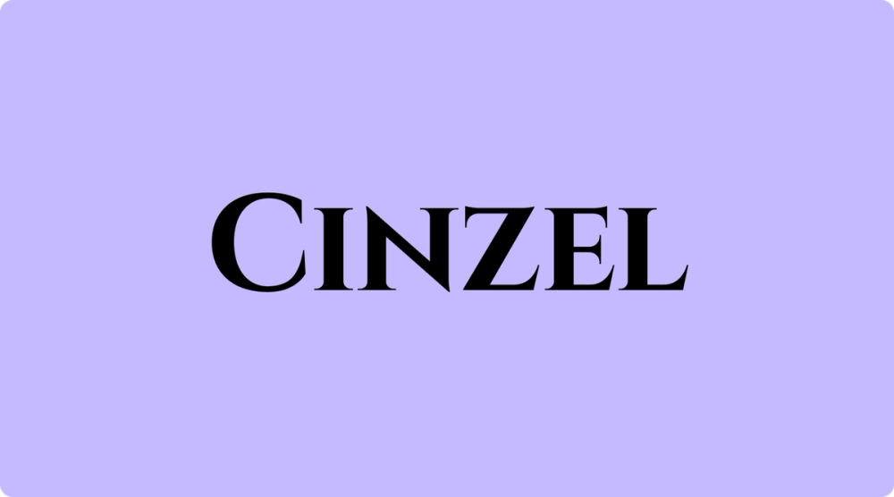 Font Cinzel per il design di loghi.