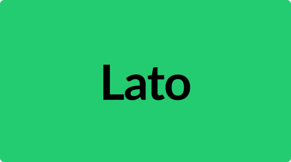 Lato font for logo design.