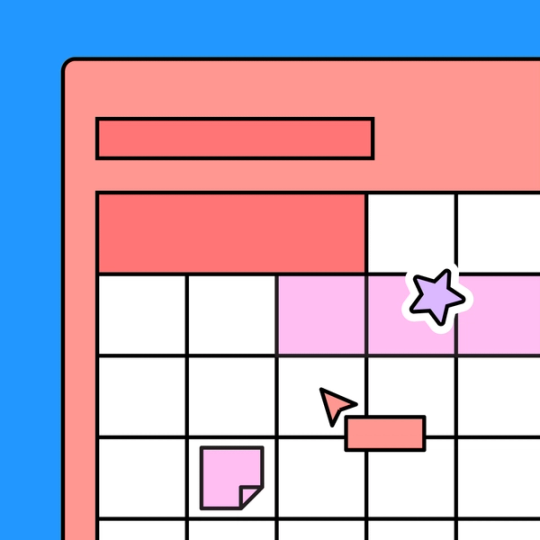 red calendar with FigJam's collaboration tools