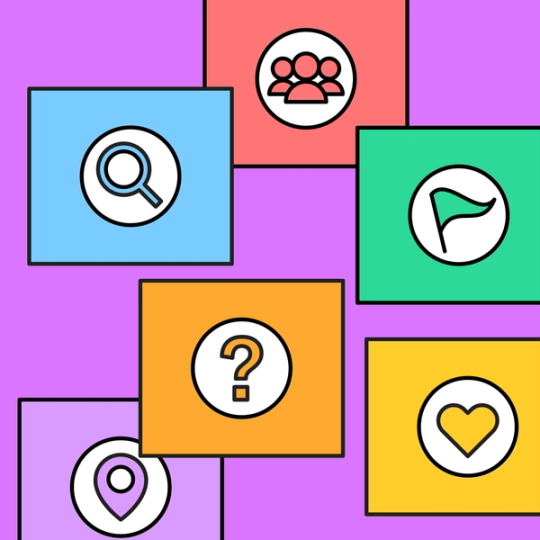 sections of a branding workshop diagram