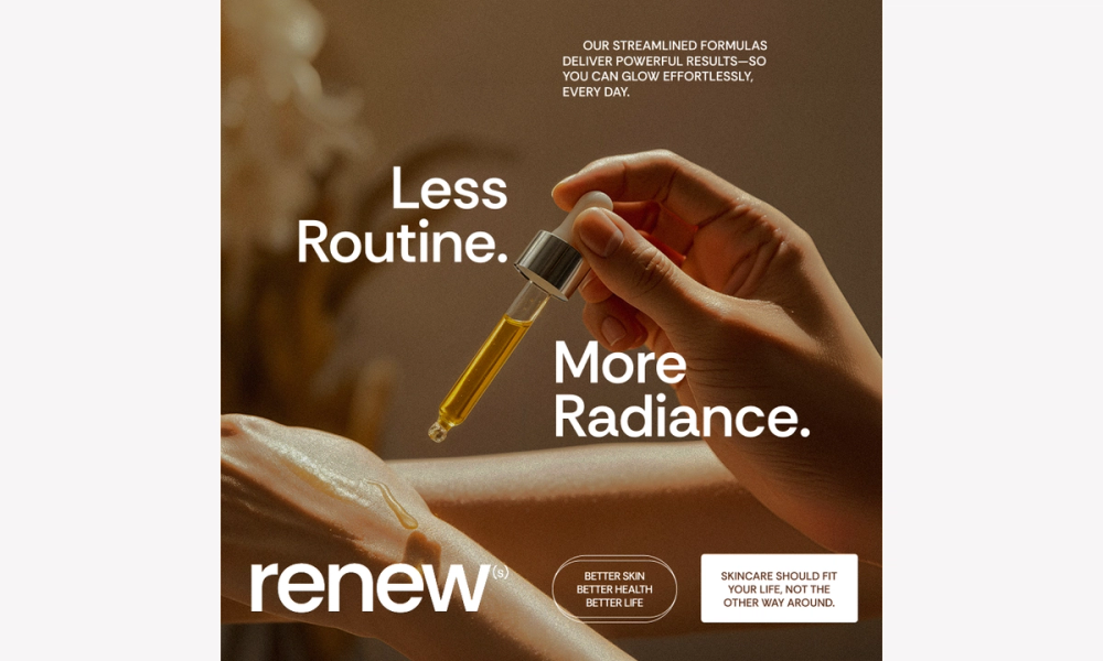 Elevated wellness and beauty Facebook ad.